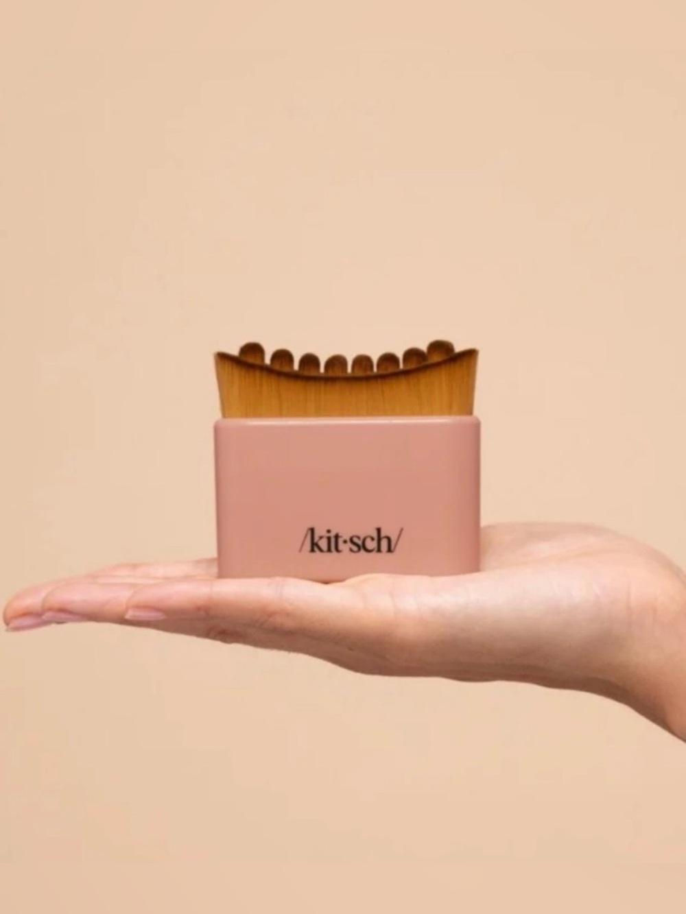 Set of TWO Kitsch Terracotta Lymphatic Contour Face Brushes